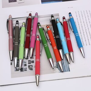 Tùy chỉnh quảng cáo 2-in-1 cho có thể thu vào bút bi với cho tip nhựa cho màn hình cảm ứng nhiều màu sắc - Product Image 1