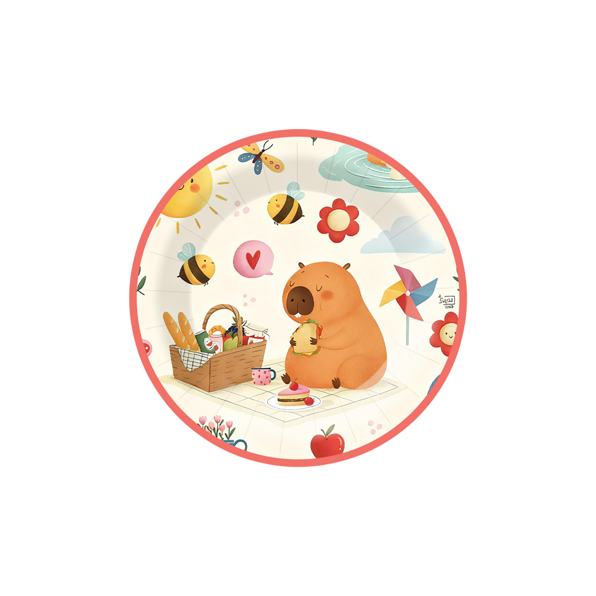 plato de papel de 7 pulgadas