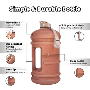 New Trend Custom Leakproof BPA <b>Free</b> PETG Clear Sports Water Bottle with Neoprene Sleeve for Outdoor Hiking - Product Image 4