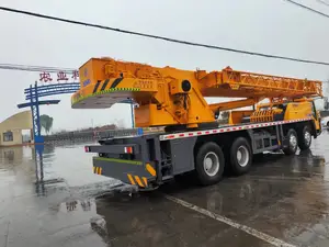 Second hand 50 ton heavy hydraulic terrain mobile truck crane in low price for sale