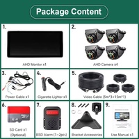 Angle mort 10.36 pouces IPS écran tactile WiFi sans fil Apple Carplay Android-Auto 4CH enregistrement DVR moniteur avec Mini caméra AHD1080P