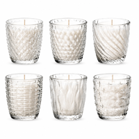 Verre à bougie épais avec 10 motifs en relief, support transparent pour bougies chauffe-plat, idéal pour la fabrication de bougies et la décoration intérieure