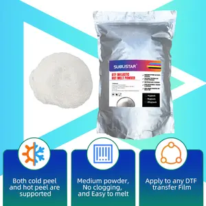 SUBLISTAR 1Kg Venta al por Mayor Polvo Termofusible DTF No Elástico, Polvo Adhesivo para Película PET para Telas Rugosas y Telas No Tejidas - Product Image 2