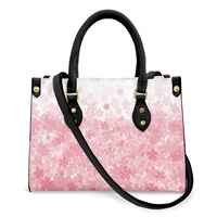Sac à main fourre-tout en cuir PU de bonne qualité avec motif floral imprimé, nouvelle collection 2023, pour femme, rose