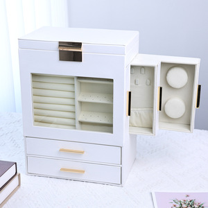 Boîte à bijoux multifonctionnelle, grande capacité de rangement, boîte à bijoux avec miroir - Product Image 3