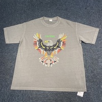T-shirt ample personnalisé pour homme, 100% coton, coupe oversize, épaules tombantes, impression sérigraphique et logo brodé