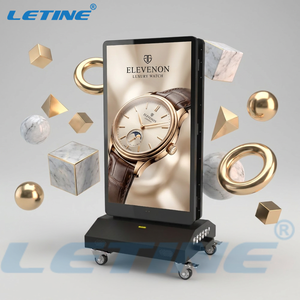 Pantalla Inteligente Inalámbrica Portátil <span class=keywords><strong>de</strong></span> Doble Cara <span class=keywords><strong>de</strong></span> 43 Pulgadas para Exteriores, <span class=keywords><strong>de</strong></span> Alto Brillo, Legible Bajo la Luz Solar, Cartel Publicitario Móvil - Product Image 1