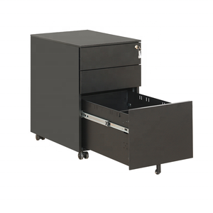 Bàn văn phòng thương mại hiện đại kim loại Tủ hồ sơ di động 3 ngăn kéo khóa chìa khóa có thể tháo rời thiết kế cho trường sử dụng khách sạn - Product Image 1
