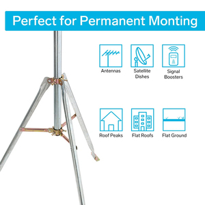 JH-Mech 2ft <strong>Satellite</strong> <strong>Antenna</strong> Tripod Mount Kit Heavy Duty Tripod for Mounting <strong>Antenna</strong> <strong>Satellite</strong> Dish <strong>Antenna</strong> Pole Mount - Product Image 2