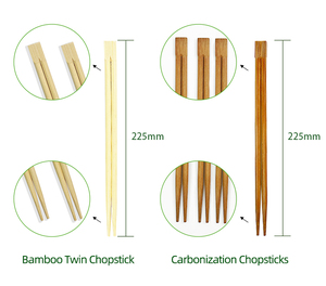 Tùy chỉnh dùng một lần đũa tre logo in Bộ đồ ăn tre đũa tròn hoặc nhà hàng và cắm trại - Product Image 5