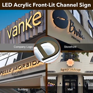 Lettere retroilluminate a LED personalizzate 3D Logo taglio Laser in metallo in acciaio inox segno personalizzato Business Reception parete Logo nome della società - Product Image 6
