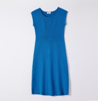 Robe pull moulante texturée sans manches en maille côtelée respirante à col simple et manches courtes, longueur genou, pour femmes rondes, idéale au quotidien