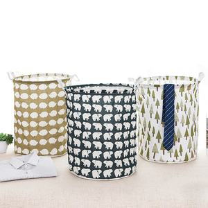 <span class=keywords><strong>Panier</strong></span> à linge de grande taille de style japonais WeaveWin, seau de rangement pliable épaissi pour jouets, collations, vêtements sales, fabriqué en tissu de coton - Product Image 1