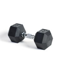 Haltères hexagonaux en fonte recouverts de caoutchouc, 2,5 kg, couleur personnalisée, poignée confortable et durable, pour exercices des bras, directement de l'usine du fabricant