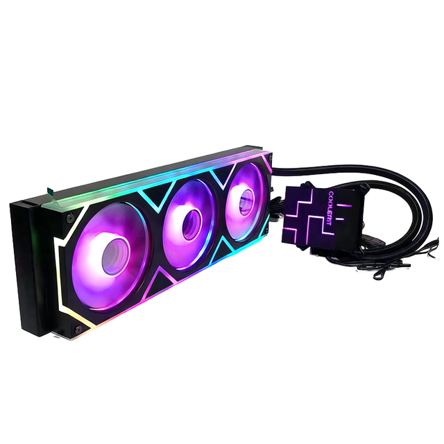 New 360 AIO Water Cooler Dual Pump High Efficiency Gaming PC Case ARGB Fan Fluid Bearing Low Noise 12V CPU Cooling