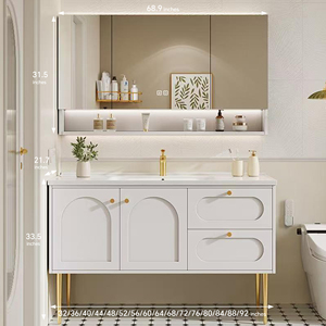 Mobile <span class=keywords><strong>Bagno</strong></span> Moderno Autoportante con Lavabo 36-92 Pollici, Specchio Smart LED Anti-Appannamento, Mobile in Legno Ecologico - Product Image 6
