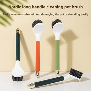 Cepillo de Limpieza de Silicona Multifuncional Ecológico Antiadherente Zenidoo Silver con Mango de Plástico Largo, Apto para Lavavajillas - Product Image 2