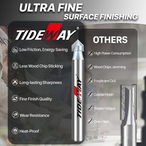 Tideway <span class=keywords><strong>CNC</strong></span> เสร็จเครื่องกัดไม้ V รูปร่าง end milling V Groove เราเตอร์บิตไม้แกะสลักเครื่องตัด - Product Image 5