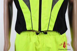 <span class=keywords><strong>Gilet</strong></span> de sécurité sans manches réfléchissant jaune <span class=keywords><strong>fluo</strong></span> haute visibilité coupe-vent pour le cyclisme et la course à pied en extérieur pour hommes et femmes - Product Image 4