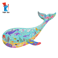 Prix d'usine Puzzle haut de gamme pour enfants Unisexe Série animaux marins baleines Jouet éducatif