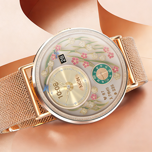 นาฬิกาอัจฉริยะสำหรับผู้หญิงมีหน้าปัดแบบไดนามิก3D ใหม่ติดตามการโทรผ่านบลูทูธหน้าจอทรงกลมไมโคร <span class=keywords><strong>SMS</strong></span> เตือน H06 - Product Image 6