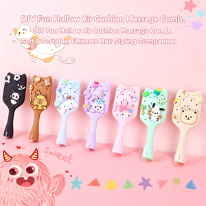 Trendy DIY Cat Ear Vent Hair <b>Brush</b> Cute Air Cushion Comb Portable Detangling Hair Care Tool - Product Image 1