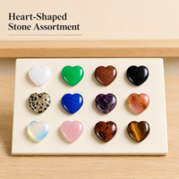 Vente en gros de pierres d'agate naturelle en forme de cœur de 25 mm, sans trou, pour boucles d'oreilles, colliers, accessoires de mariage, bricolage en vrac