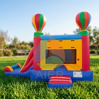 Promotion : Château gonflable commercial extérieur arc-en-ciel avec toboggan, idéal pour la location