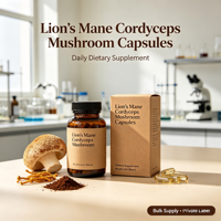 Capsules de Crinière de Lion et de Cordyceps Militaris – Complément Alimentaire Naturel Sans Sucre pour Adultes, pour la Concentration et la Vitalité Quotidienne