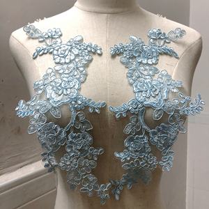 <span class=keywords><strong>Merveilleux</strong></span> Maille Noire Dentelle Applique Fleur De Mariage LT20440 - Product Image 2