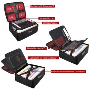 Yihuaxing 2025 tổ chức hộp màu đen không thấm nước chống cháy tài liệu túi với khóa - Product Image 5