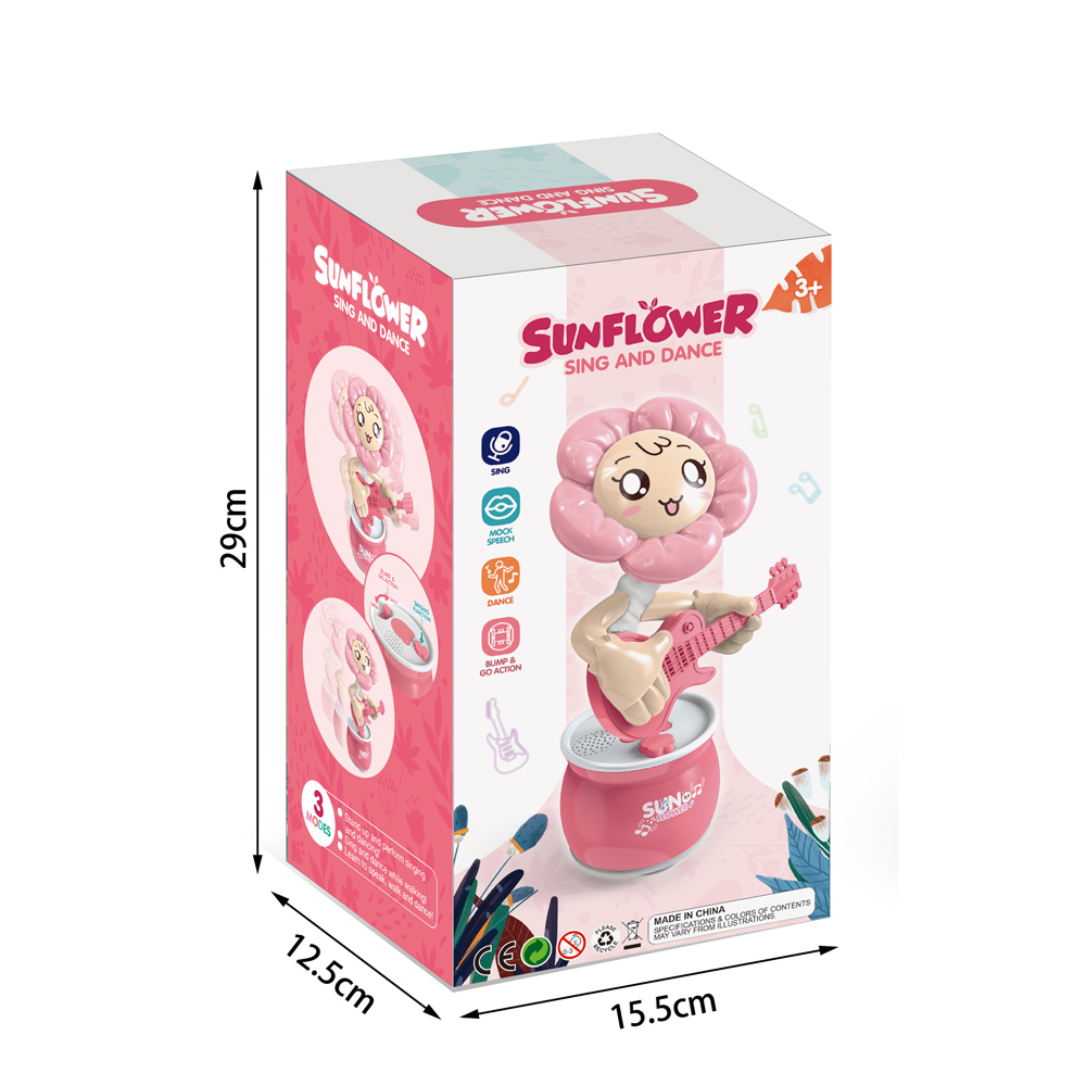 Girasol Parlante Y Bailarín – Juguete Interactivo Con Repetidor De Voz Y Luces LED, Regalo Musical Para Niños