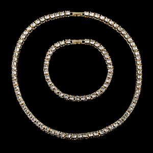 Hip Hop Tenis Bratara Si <span class=keywords><strong>Colier</strong></span> Cu Gheata - Product Image 6