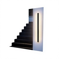 Luminaire mural extérieur moderne et minimaliste pour jardin, étanche IP65, bande LED linéaire, fonction dimmable, 3000-6500K