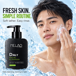Nettoyant Visage Quotidien ODM pour Hommes au Charbon, Extrait de Peau de Saule et Thé Vert – Crème Nettoyante Douce et Nettoyante en Profondeur - Product Image 1
