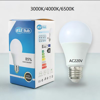 Ampoules LED SMD en gros directement de l'usine, culot E27, AC220V, 3-30W, 4000K, économie d'énergie, résidentielles, revêtement plastique, pour intérieur