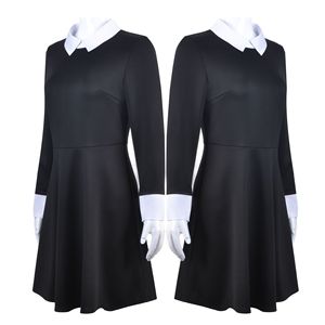 Haute qualité la <span class=keywords><strong>famille</strong></span> <span class=keywords><strong>Addams</strong></span> Christina Ricci Cosplay robe noire Costumes pour kd fête carnaval Halloween - Product Image 3