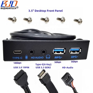 แผงหน้าตั้งโต๊ะ 10Gbps Type-C + 2 USB3.2 Type-A + เสียง HD สำหรับช่องใส่ไดรฟ์ฟลอปปี้ดิสก์คอมพิวเตอร์ขนาด 3.5 นิ้ว มีสินค้าในสต็อก - Product Image 1