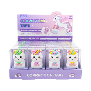 Cute Unicorn Correction Tape 5 Mm Digital Printing Portable Student Use White Yellow Purple Blue Plastic Case - Product Image 5