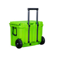 Boîte de refroidissement de Camping rotomulée dure 60L Kuer LLDPE avec roues