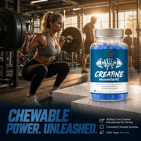 Gommes de créatine monohydrate 100% pure, absorption supérieure, 3000 mg, OEM disponible, améliore les performances sportives