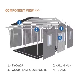 Factory Direct Sale WPC <strong>Garden</strong> Shed Modern Plastic Wood <strong>Storage</strong> Shed Suitable for Backyard Outdoor <strong>Tools</strong> <strong>Garden</strong> Organization Kit - Product Image 5