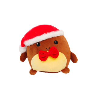 Christmas Cute Blush Scarf Plush <b>Doll</b> Bear Plushies Pendant Ornament Washed Cotton Fabric PP Cotton Lining for Stress Relief - Product Image 6