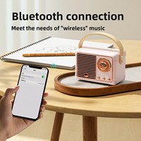 Mini-enceinte rétro en gros, vente chaude, son stéréo BT5.0, pour extérieur, camping, voyage, avec boîte cadeau