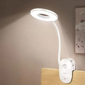 Lámpara de Mesa Flexo LED, Lámpara de Escritorio Táctil con Clip, Lámpara de Estudio con Lupa, Lámpara de Escritorio USB con Cuello de Cisne, Recargable con Batería 18650 - Product Image 1