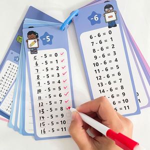 Material Didáctico para Niños, Tabla de Matemáticas, 15 Tarjetas de Memoria para Multiplicación, División, Suma y Resta - Product Image 4