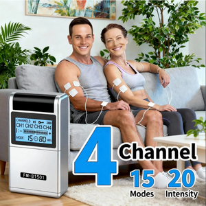 Electroestimulador Digital de 4 Canales para Alivio del Dolor por Neuropatía, Estimulación Muscular, Masajeador Corporal <span class=keywords><strong>TENS</strong></span> para Alivio del Dolor de Pies/Rodillas - Product Image 2
