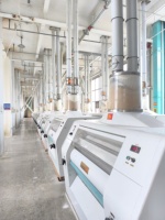 Moulin à farine électrique haute efficacité pour céréales entières avec moteur, machine de broyage compacte pour blé, maïs et diverses céréales 380V