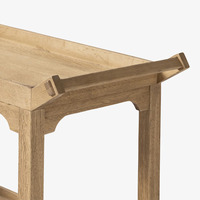 Table basse rétro Wabi-Sabi en bois massif de style campagnard américain Hôtel Appartement Salon Convient Console de salle à manger de type poussoir Console
