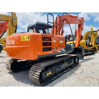 Excavatrice sur chenilles Hitachi ZX120 d'occasion haute performance, d'origine japonaise, vente chaude, pelle médiatine de 12 tonnes avec moteur Isuzu